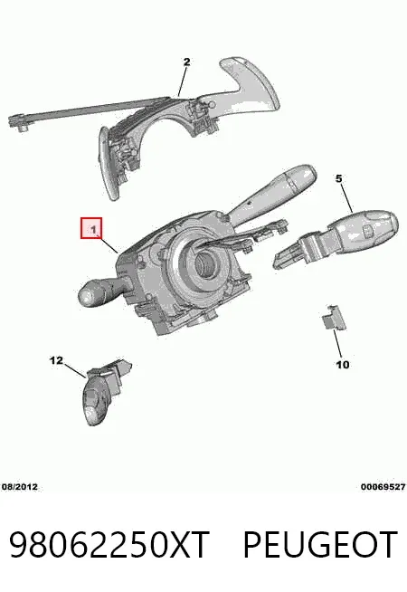 Подрулевой переключатель 98062250XT Peugeot/Citroen