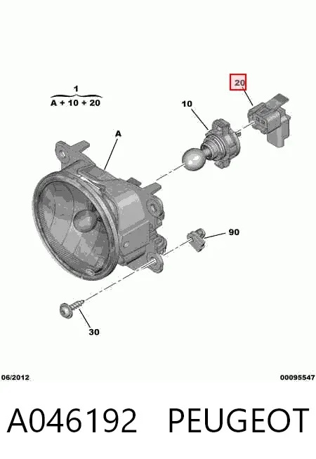 Противотуманки A046192 Peugeot/Citroen