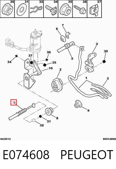 Трос газа E074608 Peugeot/Citroen