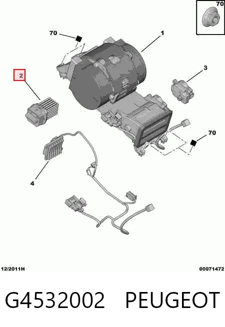 Резистор печки G4532002 Peugeot/Citroen