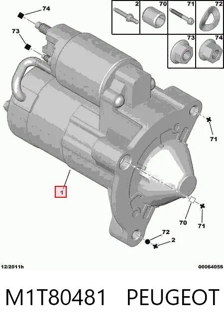 Стартер M1T80481 Peugeot/Citroen