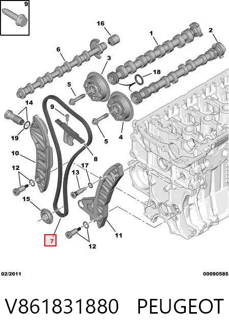 Цепь ГРМ V861831880 Peugeot/Citroen