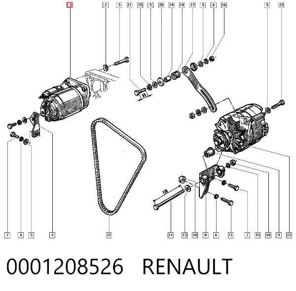 Стартер 0001208526 Renault (RVI)