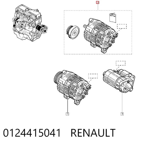 Генератор 0124415041 Renault (RVI)