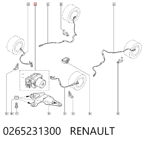 Блок АБС 0265231300 Renault (RVI)