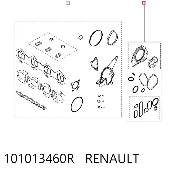 Сальник коленвала задний 101013460R Renault (RVI)