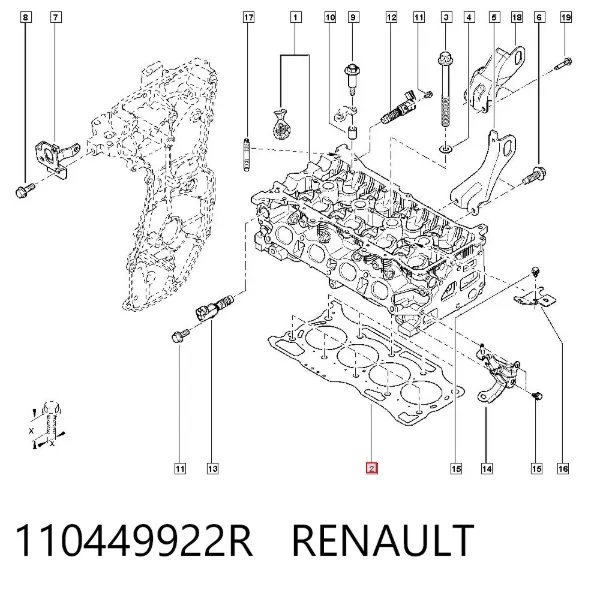 Прокладка ГБЦ 110449922R Renault (RVI)