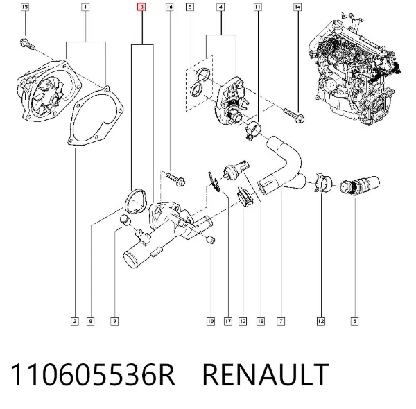 Термостат 110605536R Renault (RVI)