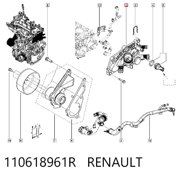 Термостат 110618961R Renault (RVI)