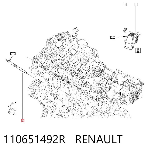 Свечи накала 110651492R Renault (RVI)