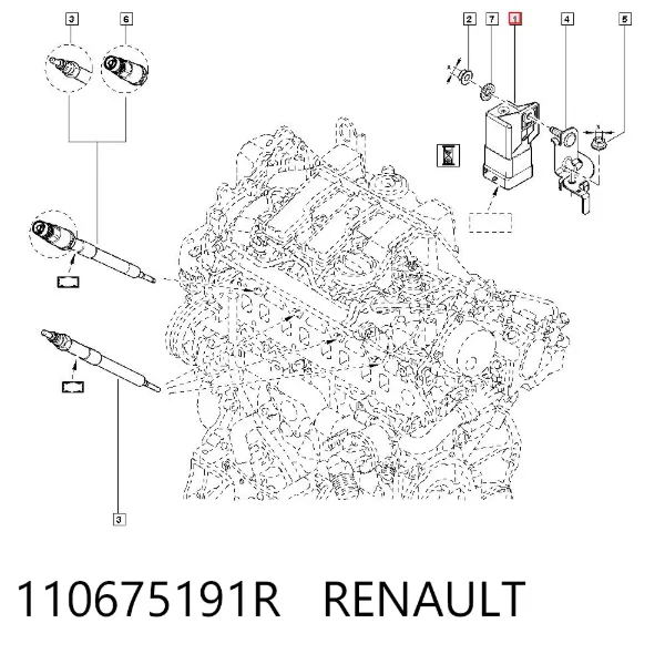 Реле свечей накала 110675191R Renault (RVI)