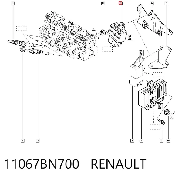 Реле свечей накала 11067BN700 Renault (RVI)