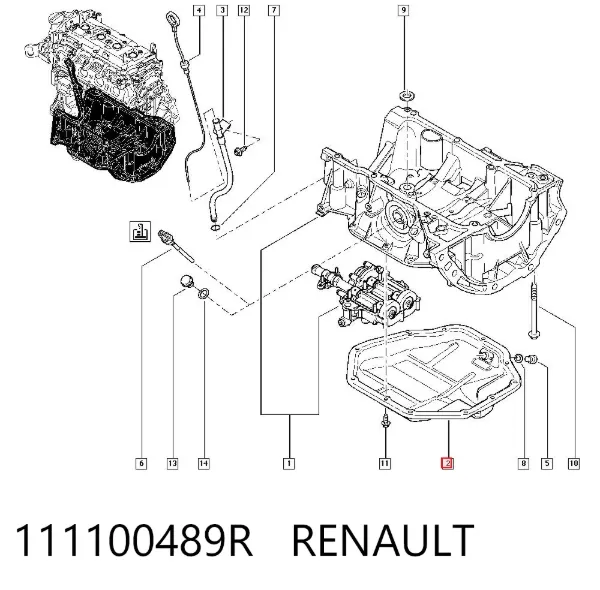Поддон двигателя 111100489R Renault (RVI)