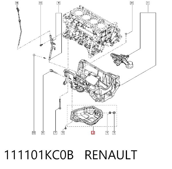 Поддон двигателя 111101KC0B Renault (RVI)