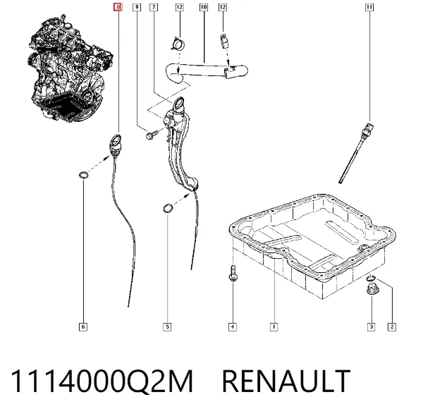 Щуп масляный 1114000Q2M Renault (RVI)