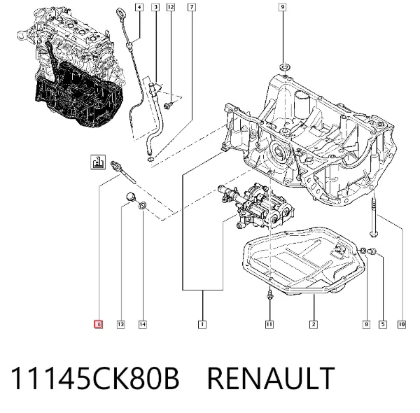 Датчик уровня масла 11145CK80B Renault (RVI)