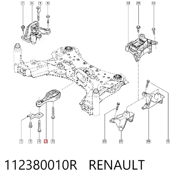 Нижняя опора двигателя 112380010R Renault (RVI)