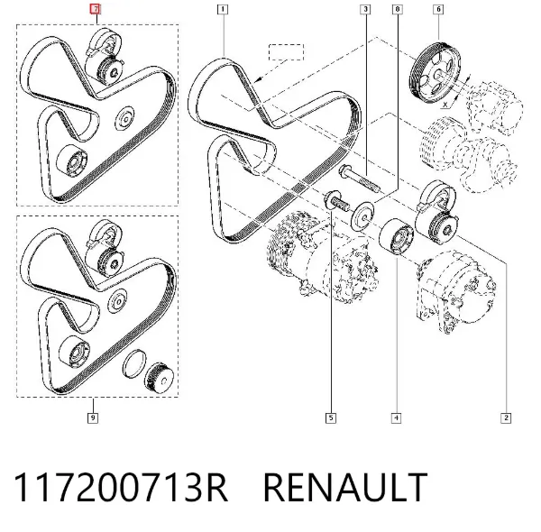 Ремень приводной 117200713R Renault (RVI)