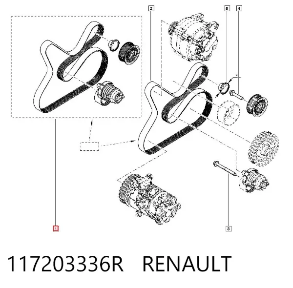 Ремень приводной 117203336R Renault (RVI)