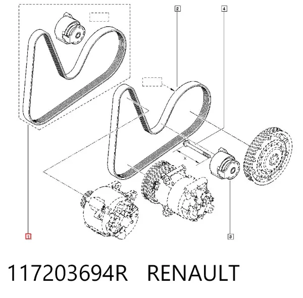 Ремень приводной 117203694R Renault (RVI)