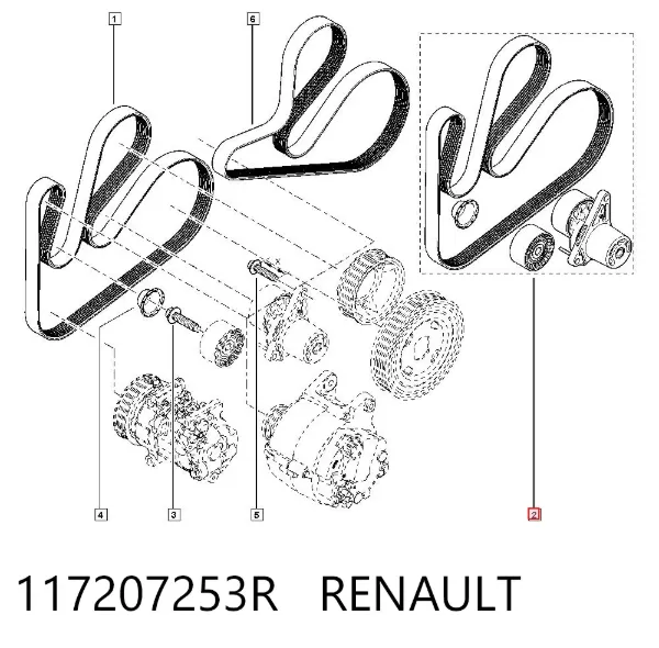 Ремень приводной 117207253R Renault (RVI)