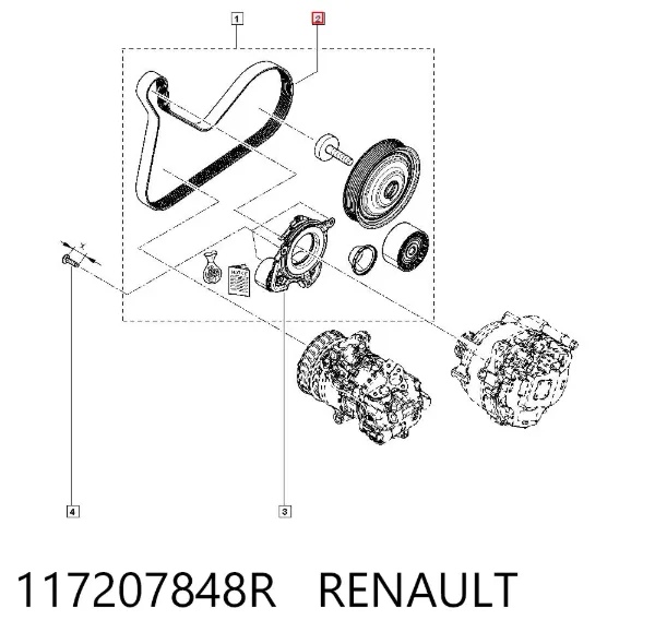 Ремень генератора 117207848R Renault (RVI)