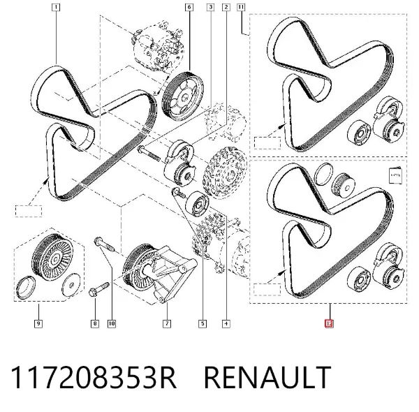 Ремень приводной 117208353R Renault (RVI)