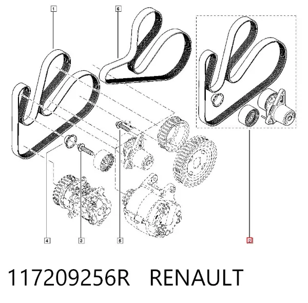 Ремень приводной 117209256R Renault (RVI)