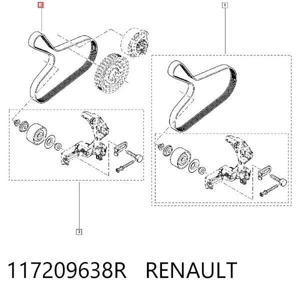 Ремень генератора 117209638R Renault (RVI)