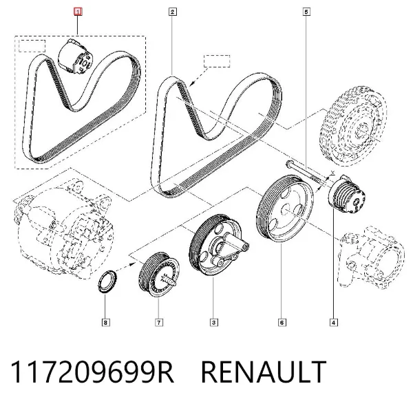 Ремень приводной 117209699R Renault (RVI)