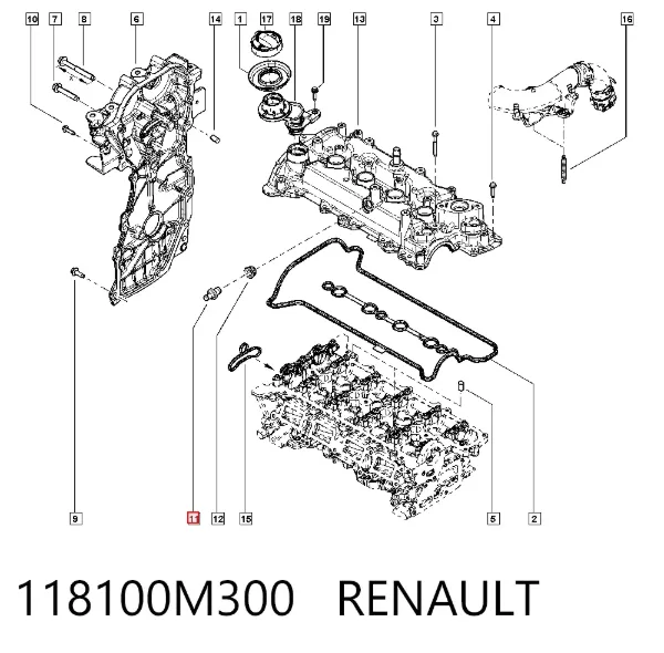 Клапан вентиляции картерных газов 118100M300 Renault (RVI)
