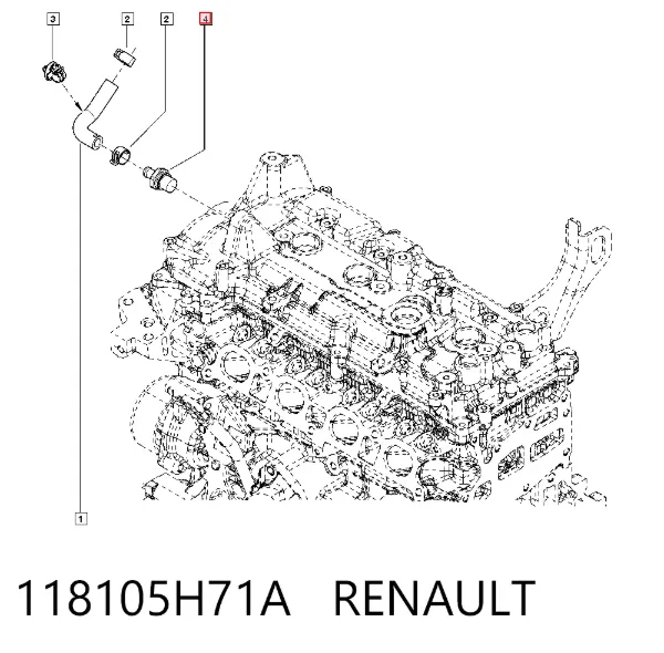 Клапан вентиляции картерных газов 118105H71A Renault (RVI)