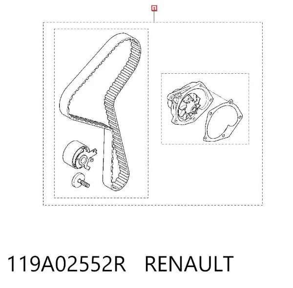 Комплект ГРМ 119A02552R Renault (RVI)