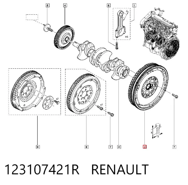 Маховик 123107421R Renault (RVI)