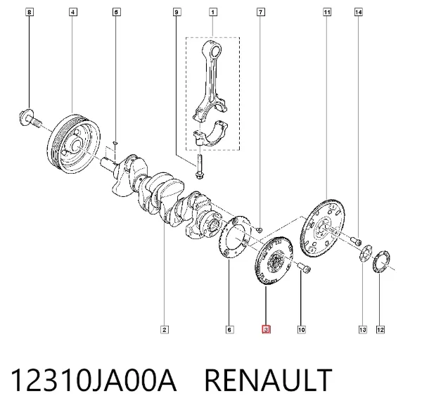 Маховик 12310JA00A Renault (RVI)