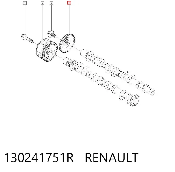 Шестерня выпускного распредвала 130241751R Renault (RVI)