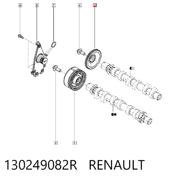 Шестерня выпускного распредвала 130249082R Renault (RVI)