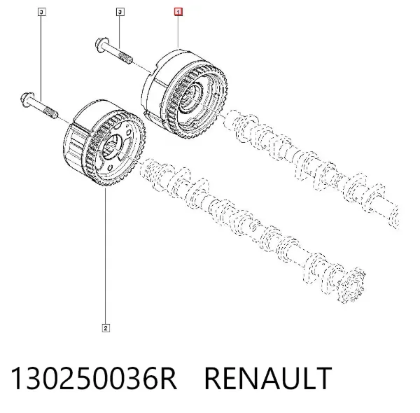 Комплект цепи ГРМ 130250036R Renault (RVI)