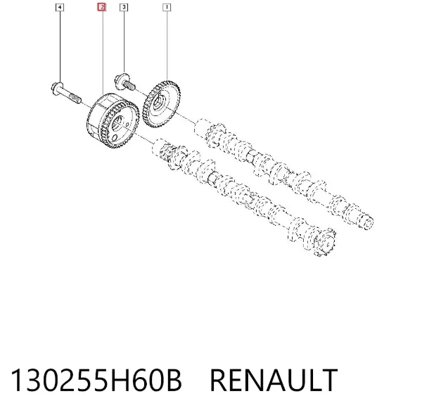 Шестерня впускного распредвала 130255H60B Renault (RVI)