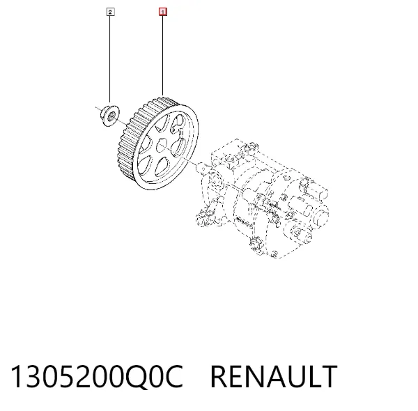 Шестерня-звездочка ТНВД 1305200Q0C Renault (RVI)