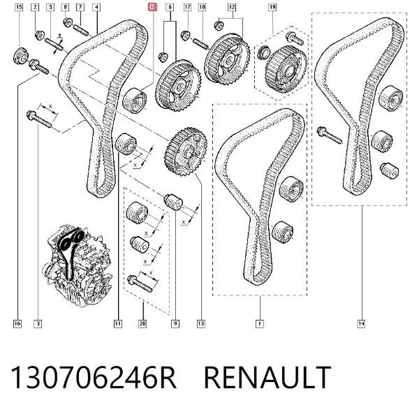 Комплект ГРМ 130706246R Renault (RVI)