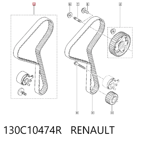 Комплект ГРМ 130C10474R Renault (RVI)