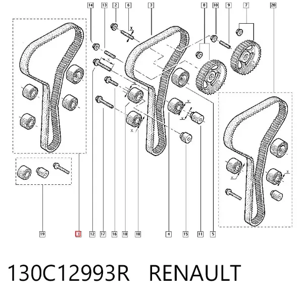 Комплект ГРМ 130C12993R Renault (RVI)