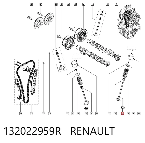 Выпускной клапан 132022959R Renault (RVI)