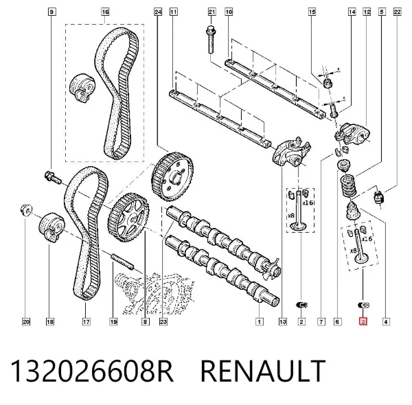 Выпускной клапан 132026608R Renault (RVI)