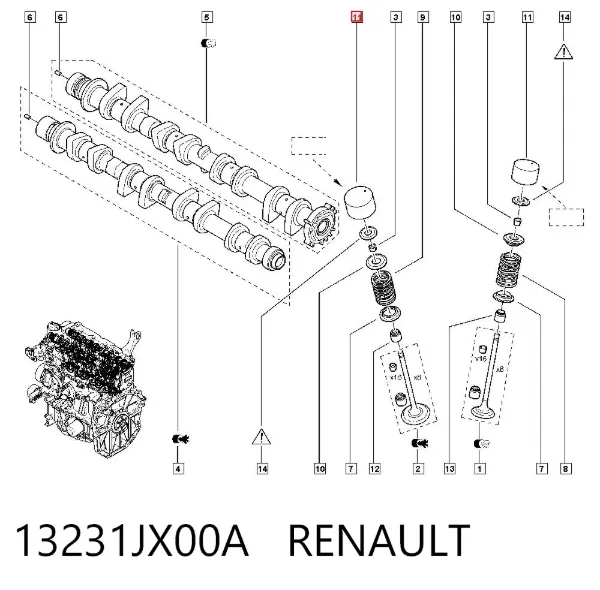 Гидрокомпенсатор 13231JX00A Renault (RVI)
