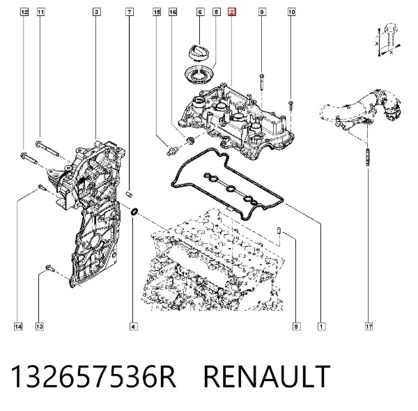 Клапанная крышка 132657536R Renault (RVI)