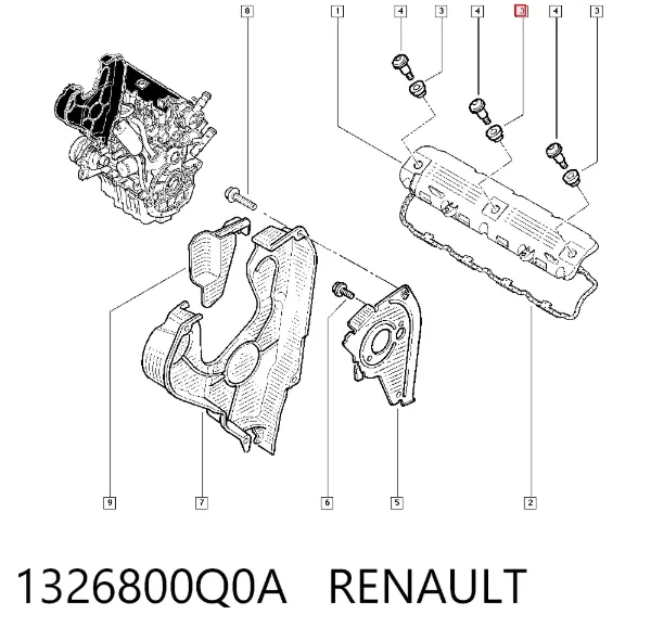 Шайба болта клапанной крышки 1326800Q0A Renault (RVI)