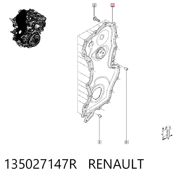 Крышка мотора передняя 135027147R Renault (RVI)