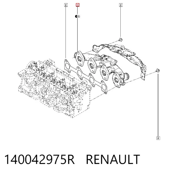 Выпускной коллектор 140042975R Renault (RVI)